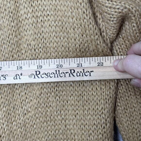 Soft Surroundings Sweater Womens Large Tan Wool Mohair Blend Open Front Cardigan - Picture 7 of 8